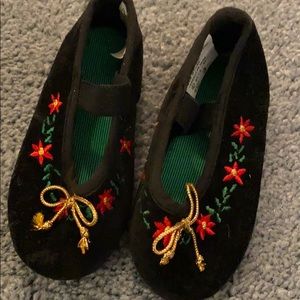 Velvet Floral Shoes